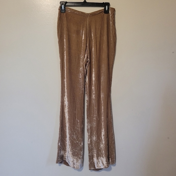 Ralph Lauren Black Label Velour Velvet Silk Blend Pants Size 4 - Picture 2 of 13